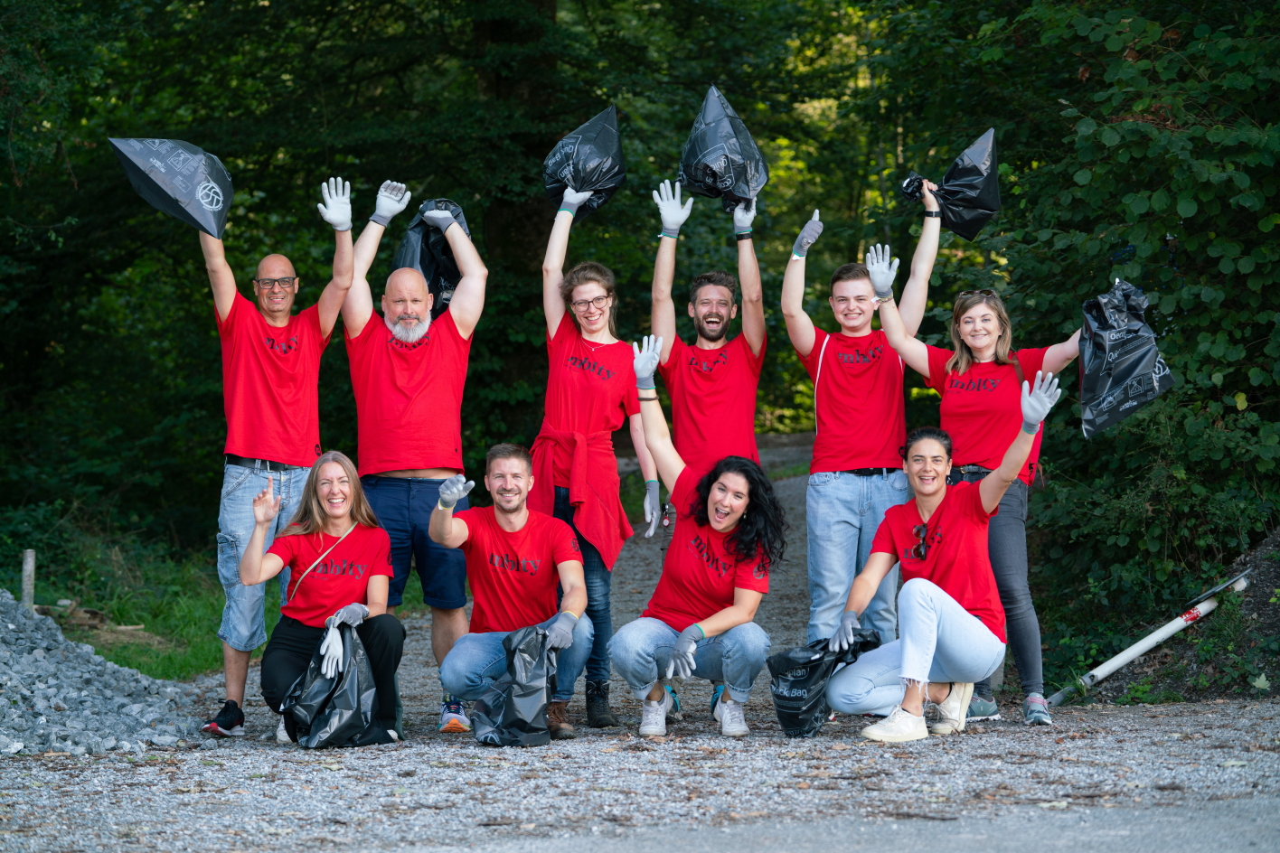 Mobility employees on Clean Up Day